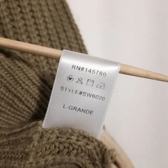 IJOAH Slouchy Knit Sweater Open Back Criss-Cross Lacing Mohair Blend SZ Large - Picture 11 of 13